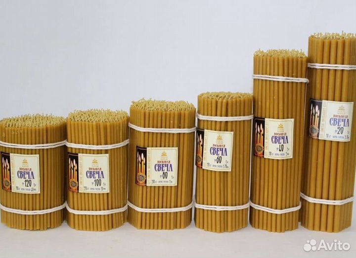 Свечи восковые, сретенские свечи