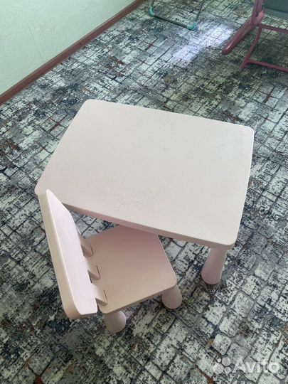 Детский стол со стулом IKEA