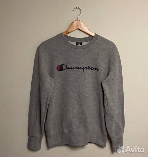 Серый свитшот champion оригинал M размер