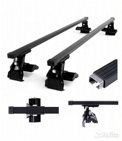 Багажник на гладкую крышу с прямоугольными дугами