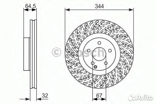 Тормозной диск 0986479764 bosch