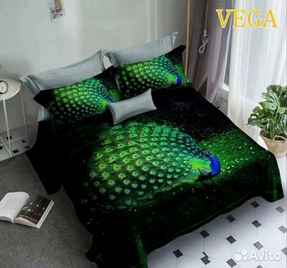 Белье постельное с изображениями 2-х, и евро