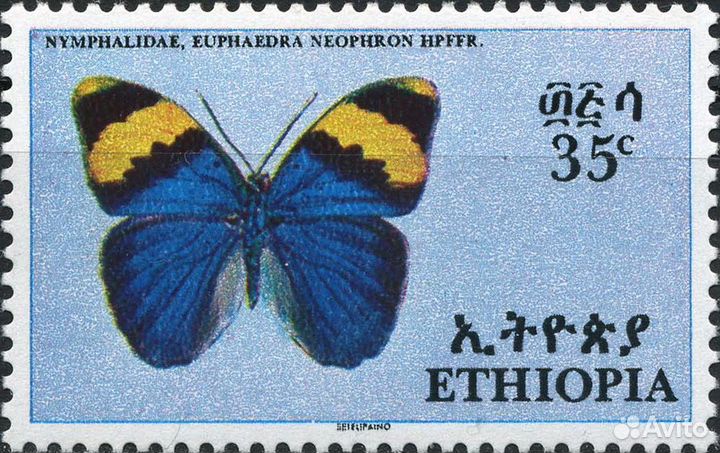 Бабочки Эфиопии. Эфиопия 1967 г