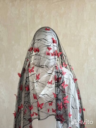 Шарф платок с бабочками