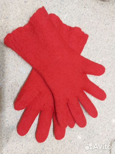 Перчатки валяные