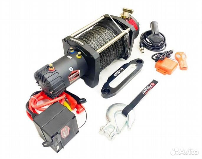 Лебедка для эвакуатора 4Revo SRX 22000 24V с синте