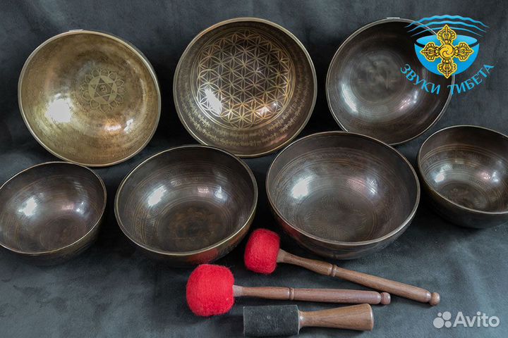 Набор тибетских поющих чаш nepal - 3