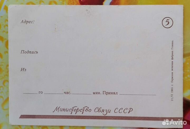Открытка СССР 1965 г