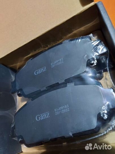 Ganz GIJ09183 колодки тормозные тойота камри