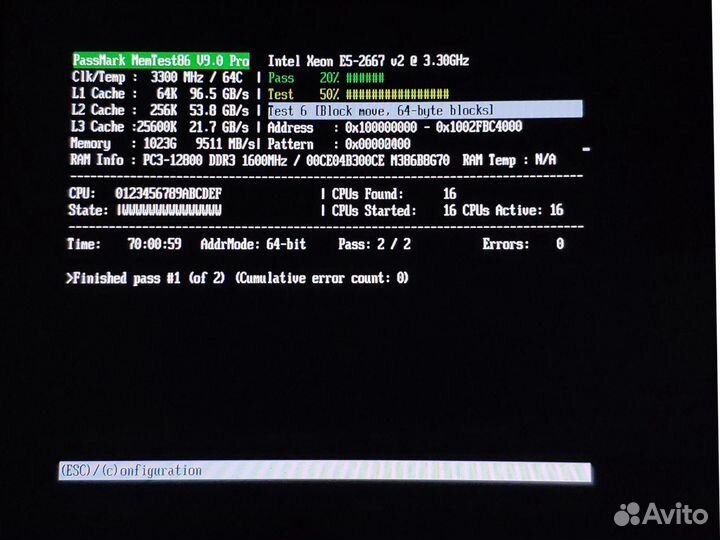 DDR3 REG 64Gb PC3-12800L Samsung M386B8G70DE0-CK0