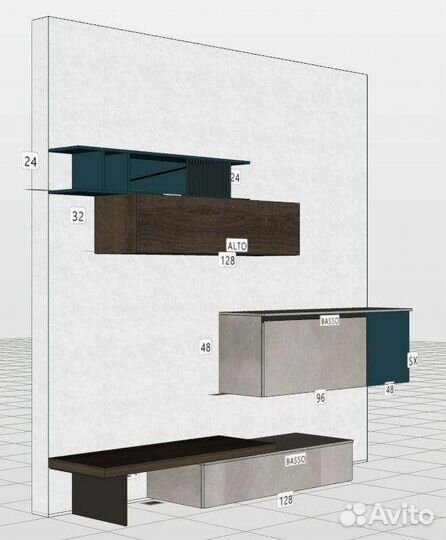 Корпусная мебель Композиция Slim Up 4