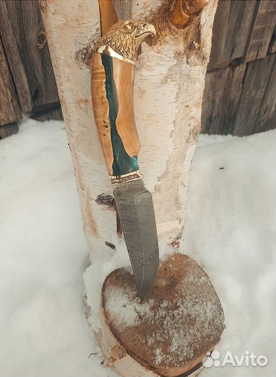 Нож Дамаск ручной работы