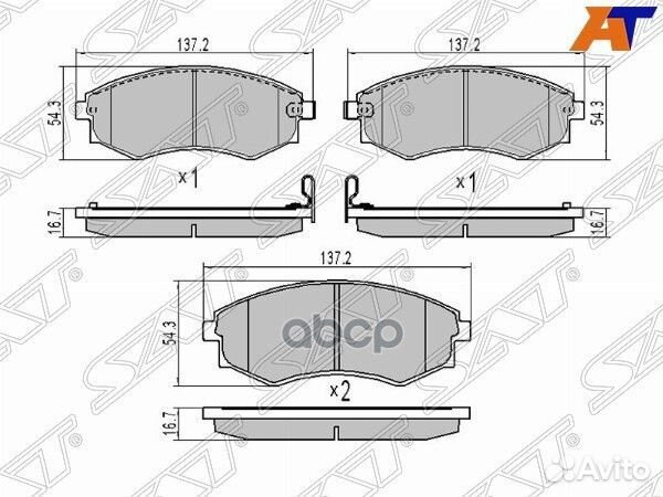 Колодки тормозные перед hyundai sonata 93-01/EL