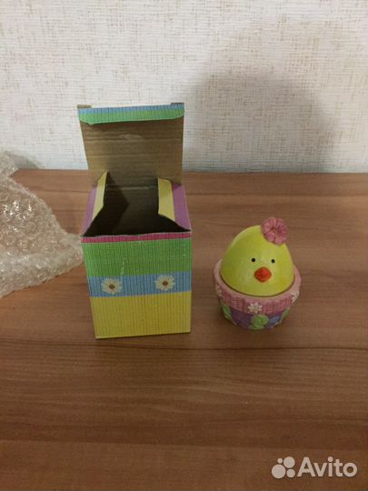 Солонка и перечница в виде цыпленка пасха