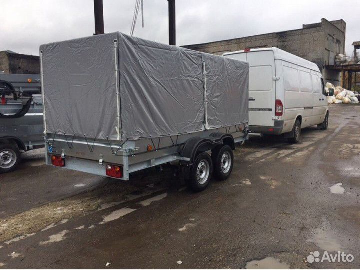 Прицеп 2х осный Трейлер с тентом