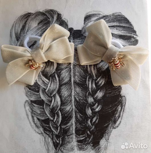 Бант Заколка резинка для волос