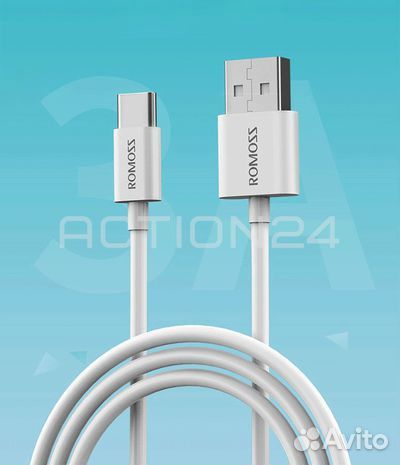 Кабель Romoss USB / Type-C CB308 (белый, 100 см)