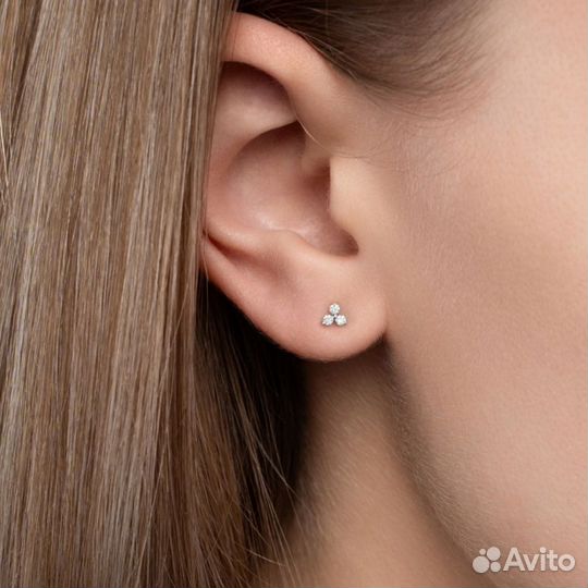 Серьги из платины с бриллиантами