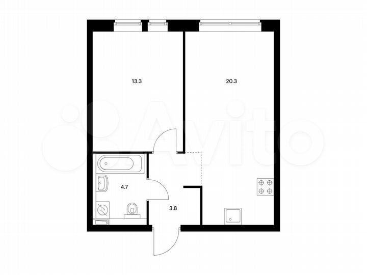 1-к. квартира, 42,1 м², 32/32 эт.