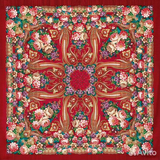 Павловопосадский платок шерсть