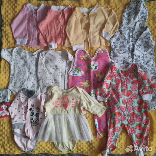 Одежда для девочки 0-7 месяцев