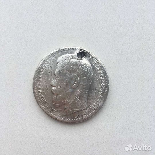 Рубль 1896г серебро