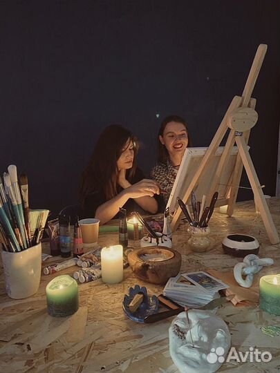 Мастер-класс по живописи с поталью, арт-вечеринки