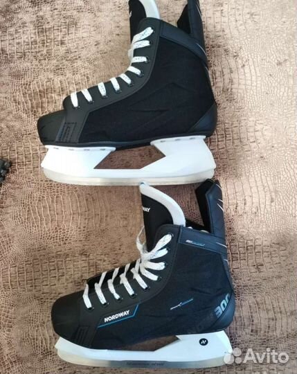 Коньки Nordway NDW300 + заточка, чехлы, сумка