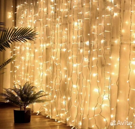 Гирлянда штора светодиодная