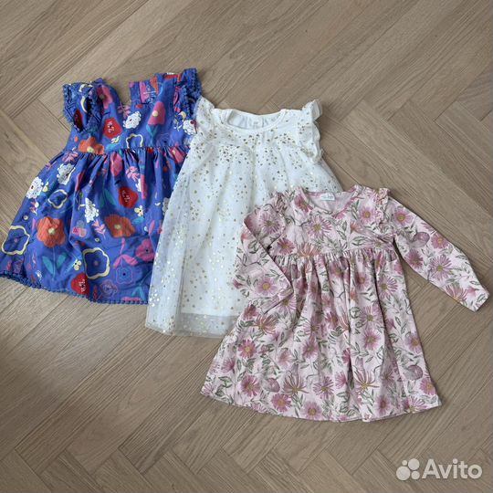 Платья пакетом hm mothercare next 86-92