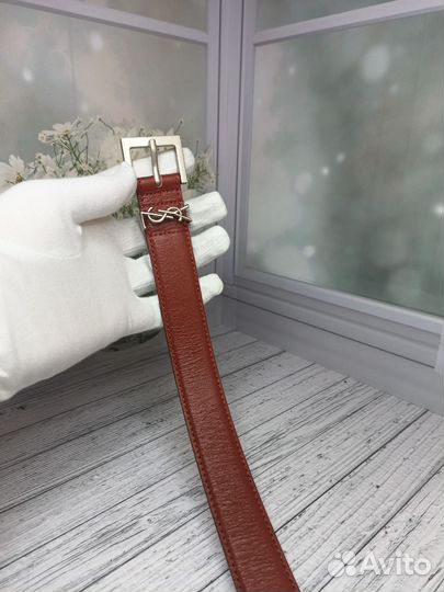 Ремень Ysl женский натуральная кожа премиум люкс