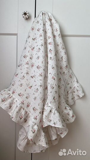 Пеленка из муслина с рюшей новая 100/100