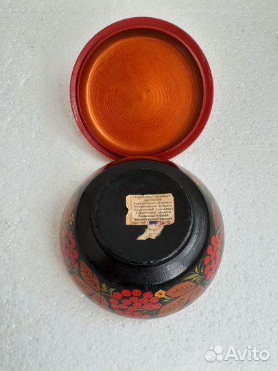 Сахарница высокохудожественная Хохлома СССР