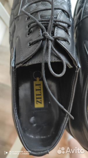 Черные дерби/туфли мужские Zilli кожа 43