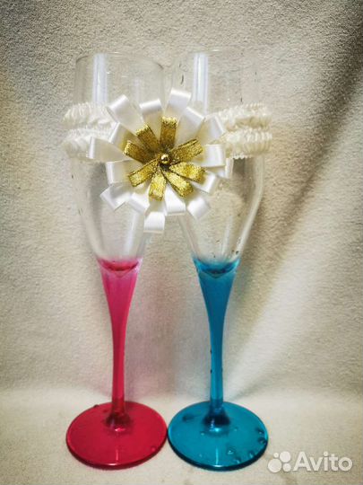 Свадебные бокалы, бокалы для шампанского
