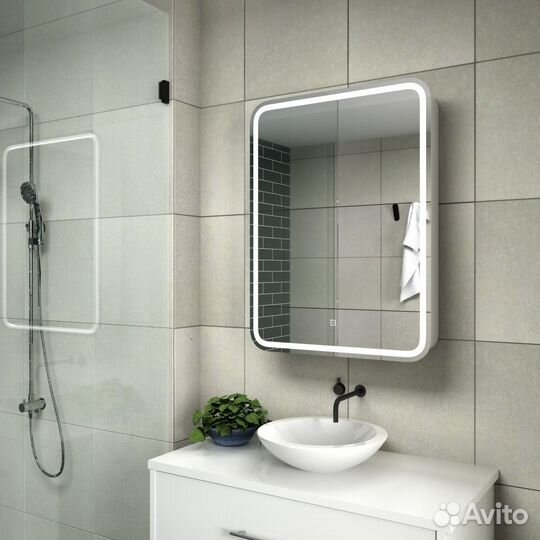 Зеркало шкаф с подсветкой в ванную Elliott