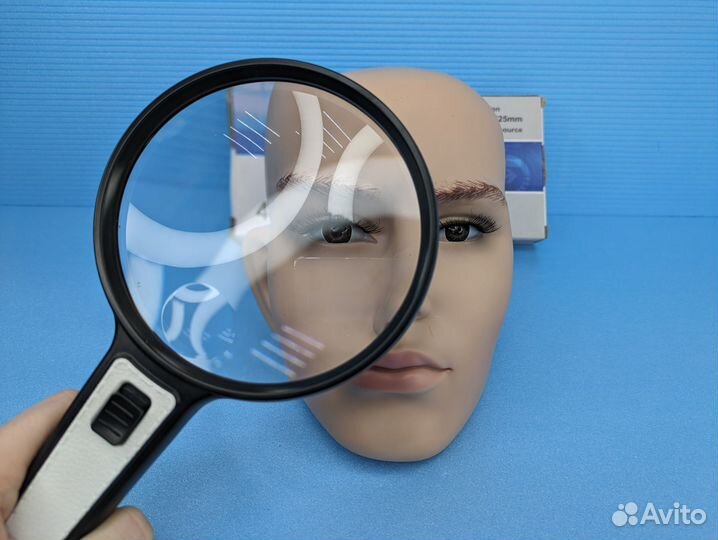 Лупа 2в1 с подсветкой 30*25мм 10*110мм