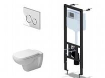 Подвесной унитаз Duravit D-Code + Инсталляция AN