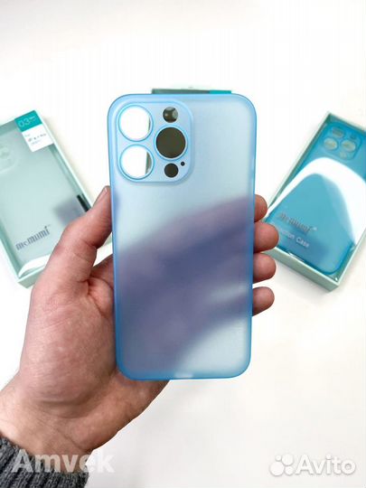 Чехол на iPhone 13 Pro (Ультратонкий) Голубой