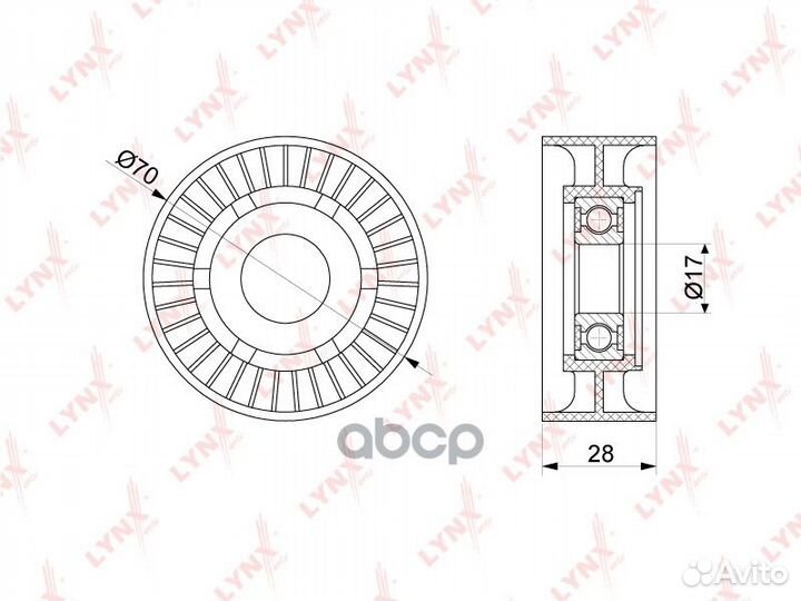 Ролик натяжной навесного оборудования PB5228 LY