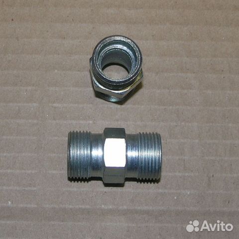 Штуцер М22*1,5*М22*1,5 проходной трубка д.16*16