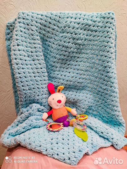 Плед детский вязаный ручная работа