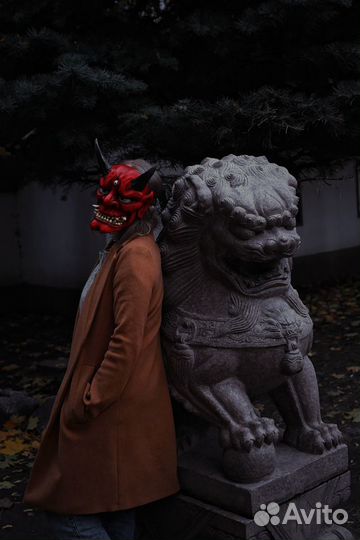 Красная Маска Они в японском стиле (на заказ)