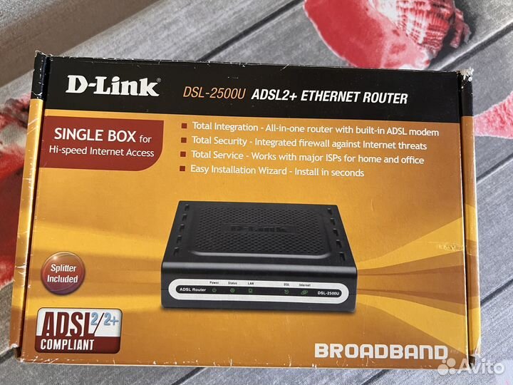 Роутер D-link adsl 2+ DSL-2500U