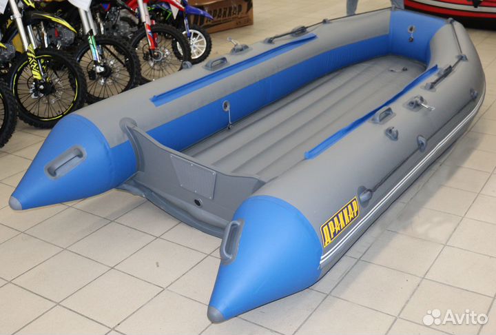Лодка драккар 3200 нднд hant-PRO сине-серый