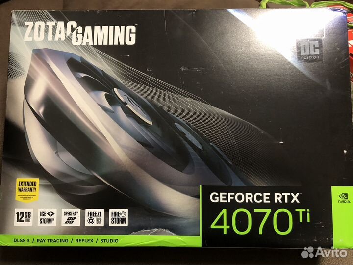 Видеокарта zotac gaming GeForce RTX 4070 Ti