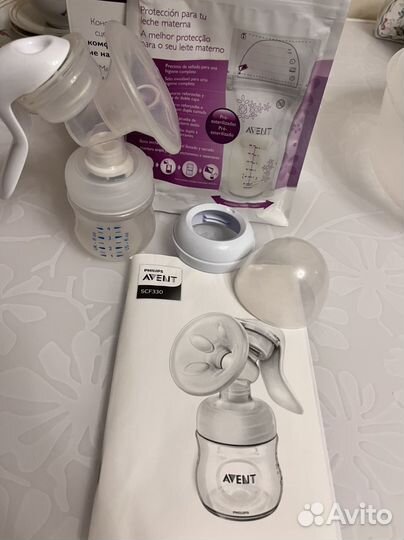 Молокоотсос avent ручной, стерилизатор