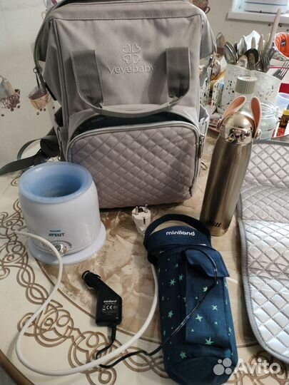 Подогреватель avent, авто, сумка для мамы, термос
