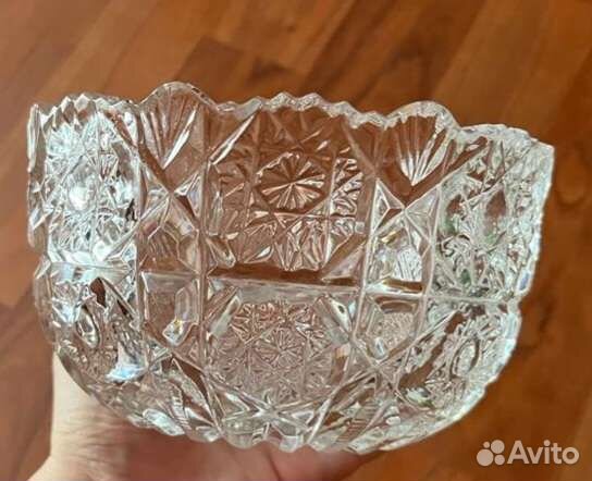 Ваза для фруктов хрусталь