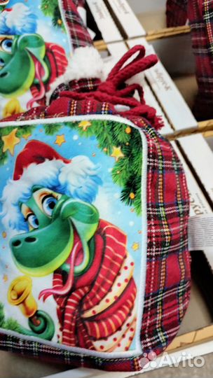 Новогодняя упаковка мешочек